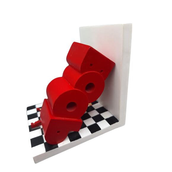 Betty Boop Vintage Bookends With Pudgy. Red, White And Black - Picture 3 of 6